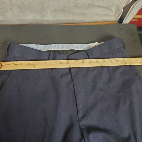 J.M. Haggar Dress Pants Men's 34x32 Navy Blue - Picture 2 of 8